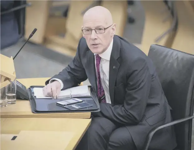  ??  ?? 0 Deputy First Minister John Swinney has been criticised for his handling of the 2020 exams fiasco