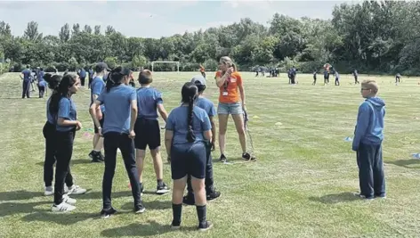  ??  ?? West Town Primary Academy pupils enjoy their sporting events