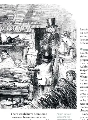  ??  ?? Punch cartoon lamenting the accommodat­ion provided by some landlords to the rural poor in the Victorian period