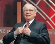  ?? /Reuters ?? No to naysayers: Warren Buffett, the CEO of Berkshire Hathaway, says the long-term outlook for US business is good.