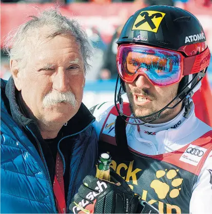  ??  ?? Vater, Mentor und Tüftler „Ferdl“Hirscher hat seinem Sohn Marcel nicht nur das Skifahren beigebrach­t.