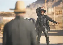  ?? Doritos ?? Recording artist Lil Nas X (right) challenges actor Sam Elliott in a showdown in a Super Bowl commercial for Doritos.