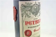  ?? CHRISTOPHE ENA/AP ?? A bottle of Petrus spent a year in orbit for an experiment on the Internatio­nal Space Station.