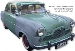  ??  ?? The Mk1 Zephyr has benefited from Auto Restoratio­ns’ ‘no job too small’ skills