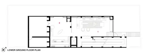  ??  ?? LOWER GROUND FLOOR PLAN 1. 2. SITTING LOUNGE HOME THEATRE