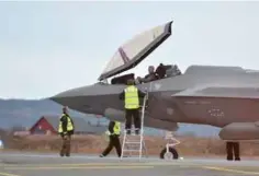  ?? FOTO: NED ALLEY, NTB SCANPIX ?? De første norske F-35-flyene landet i Norge i fjor høst. Snart kommer tre til.