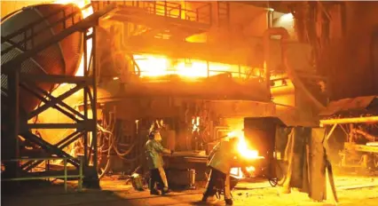  ?? File picture ?? A blast furnace at Ziscosteel.