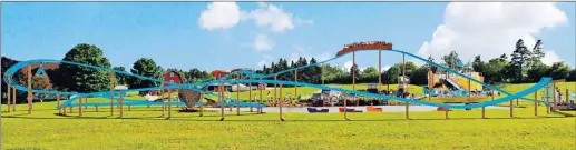  ?? SUBMITTED PHOTO ?? This is an artist’s conception of how the Buccaneer Bay Bullet roller-coaster will fit in at Shining Waters Family Fun Park in Cavendish when it opens for the 2016 season.