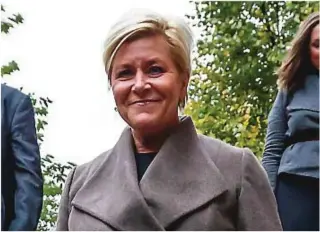  ??  ?? FINANSMINI­STER: Siv Jensen.