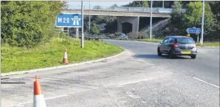  ??  ?? 55-year-old Kevin Almond pictured at his salon Left: the scene of the crash on Ashford Road