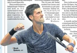  ?? AFP ?? Novak Djokovic.