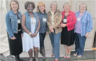  ??  ?? Pictured, from left, at Gibson Energy's annual BBQ held this year July 11 at Heritage Park, are the Gibson team of Mary-Anne Good, Lillian Alli-Balogun, Launa Rauser, Chris Doncaster, Pati Dalk and Diane Bell. The fab six raised funds for the Calgary...