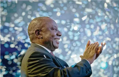  ?? Foto: dpa/Ben Curtis ?? Geht gestärkt aus den Wahlen hervor: Südafrikas neuer Präsident Cyril Ramaphosa