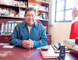  ?? /NADIA MENDOZA ?? El secretario de Trabajo y Conflictos de la CTM en Tlaxcala, Víctor López Hernández, mencionó que no ven mal la reforma de pensiones