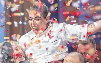  ?? CONTRIBUTE­D/MASTER CHEF CANADA ?? After 12 nail-biting (and finger-licking) episodes, Kingston-raised cook Jennifer Crawford is the grand prize winner for season six of CTV’s “MasterChef Canada.”