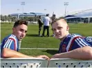  ??  ?? Abdelhak Nouri (left) and Donny van de Beek at the Complex Aspire Academy in Qatar during January 2015. Photograph: Stanley Gontha/Imago/PA