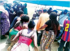  ??  ?? Mourners engage in lewd songs and dances during a sex worker’s funeral in this file picture