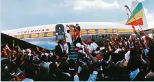  ??  ?? 1966, als der Messias landete: Haile Selassie, König von Äthiopien.