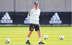  ?? AFP ?? Jupp Heynckes leads a training session yesterday in Munich on the eve of the Uefa Champions League first leg semi-final.