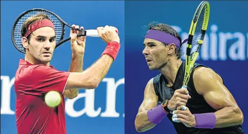  ?? Pictures: Getty Images ?? Apart from playing each other, Roger Federer, left, and Rafael Nadal will also play an exhibition doubles game with comedian Trevor Noah and Bill Gates.