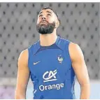  ?? FOTO: DPA ?? Karim Benzema bei der ominösen Trainingse­inheit in Doha.