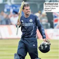  ??  ?? Scotland star Former Drumpy player Calum McLeod