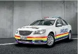  ?? NZ POLICE/SUPPLIED ?? The contentiou­s police car for Wellington and Auckland’s gay pride parades.