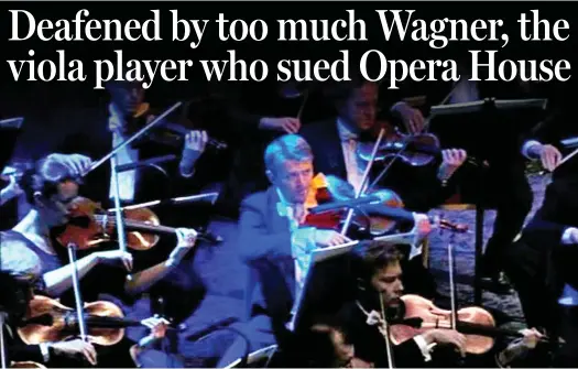  ??  ?? Victory in court: Christophe­r Goldscheid­er, pictured in the orchestra, has won the landmark case against the opera house