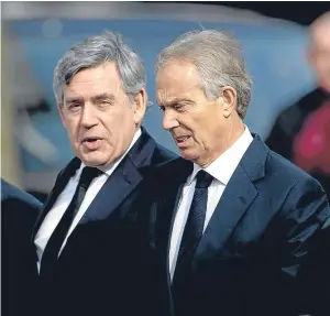  ?? Picture: PA. ?? Gordon Brown said his relationsh­ip with Tony Blair got off to a bad start after the 1994 meeting.