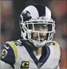  ?? David Dermer Associated Press ?? RAMS running back Cam Akers, left, suffered a torn Achilles in July but is back less than six months later. Eric Weddle will try to bolster a thin Rams secondary.