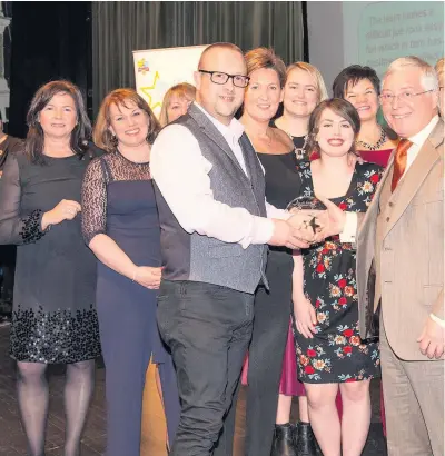  ??  ?? The team from Lochview Hospital won Outstandin­g Care Award for their work with people with learning diffi