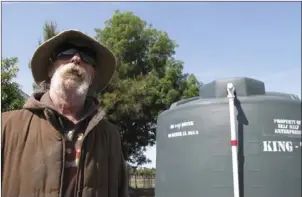  ?? AP PHOTO/ SCOTT SMITH ?? In this photo taken April 10 is David Miguel at his home in the community of Hardwick in the San Joaquin Valley where drought has yet to loosen its grip on some residents near Hanford.