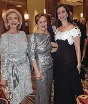  ??  ?? Celebratin­g at the Crohn’s and Colitis Winter Ball are John Daugherty’s Stephanie Aron Weiss (right) with her mother-in-law Judy Weiss (left) and event chair Franelle Rogers.