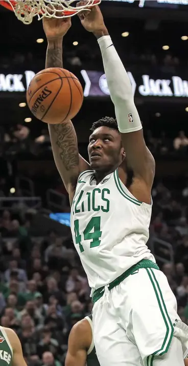  ?? MATT STONE / HERALD STAFF FILE ?? ‘VERY EXCITED’: Celtics center Robert Williams is set to return to the lineup after nursing a score hip since early in the season.