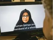  ?? GETTY-AFP ?? Farideh Moradkhani, niece of Supreme Leader Ayatollah Ali Khamenei, speaks in a video posted on YouTube.