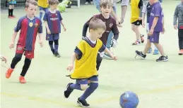  ??  ?? On the ball This youngster shows a clean pair of heels