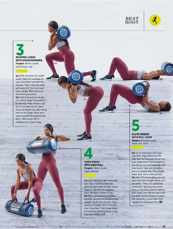 Sandbag reverse lunge hotsell