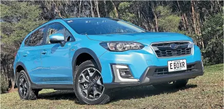  ?? DAMIEN O’CARROLL/STUFF ?? Subaru has added electricit­y to the XV and not just the electric blue colour either.