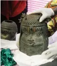  ?? ?? Some of the Benin bronzes that were returned to Nigeria last year