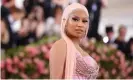  ?? Photograph: Jamie McCarthy/Getty Images ?? Nicki Minaj at the 2019 Met Gala in New York City.