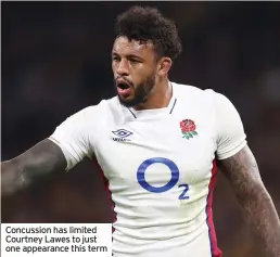  ?? ?? Concussion has limited Courtney Lawes to just one appearance this term