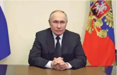  ?? ?? Pese a que el Estado Islámico se adjudicó el atentado, Putin trata de culpar a Ucrania, afirmó el presidente de Ucrania, Volodomir Zelensky.