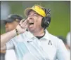  ?? The Associated Press ?? Welcome to the SEC, Eli Drinkwitz. The first-year Missouri coach gets Alabama and LSU added when the SEC went to an all conference games schedule.