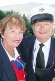  ??  ?? Royal Vancouver Yacht Club commodore Alan Stovell and wife Andree greeted members after a sailpast officially opened boating season.