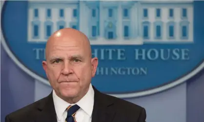  ??  ?? HR McMaster speaks at the White House in Washington DC on 2 November 2017. Photograph: Saul Loeb/AFP/Getty Images