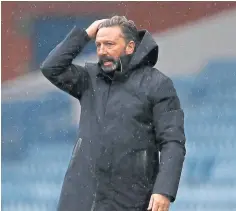 ??  ?? Derek McInnes lost three players to Covid-19 issues.