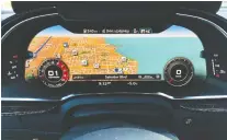  ??  ?? Audi’s impressive Virtual Cockpit handles all informatio­n duties.