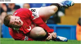  ?? ?? START OF A SAGA: Rooney suffers a metatarsal injury against Chelsea in 2006