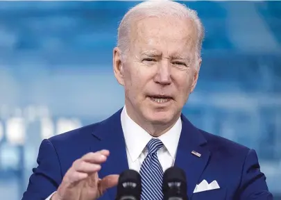  ?? DIVULGAÇÃO ?? O presidente Joe Biden assumiu pessoalmen­te negociaçõe­s para derrubada de artefato