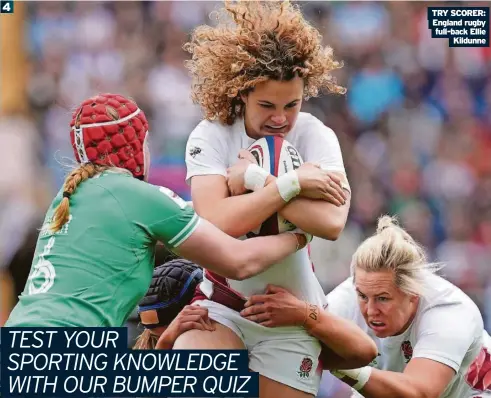  ?? ?? TRY SCORER: England rugby full-back Ellie Kildunne